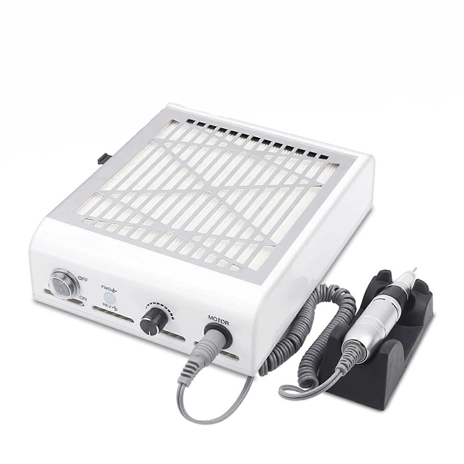 2 in 1 Professional Nail Drill with Powerful 60W Dust Collector, Low Noise, Replaceable Filter