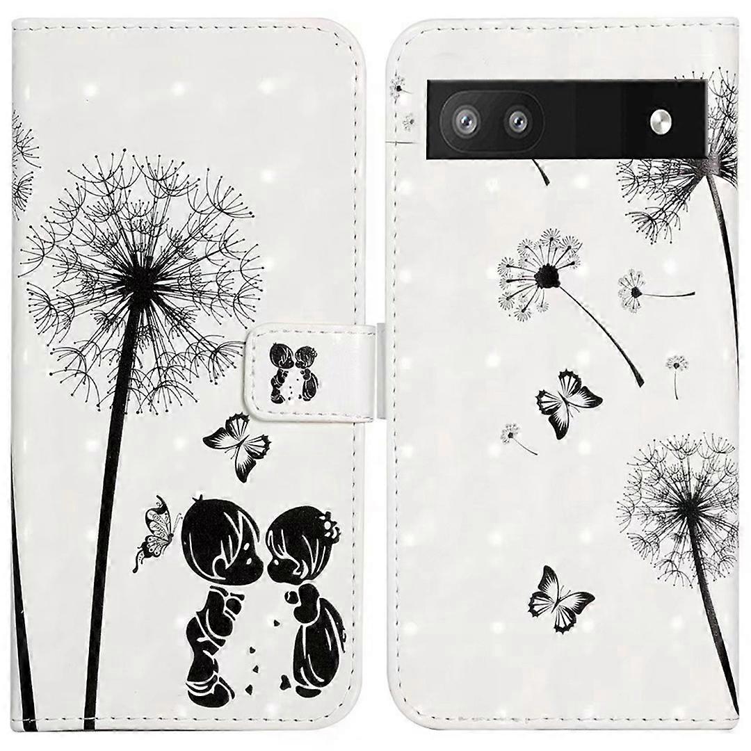 For Google Pixel 8a Mobile Phone Case 3D Pattern Printing Leather Cover