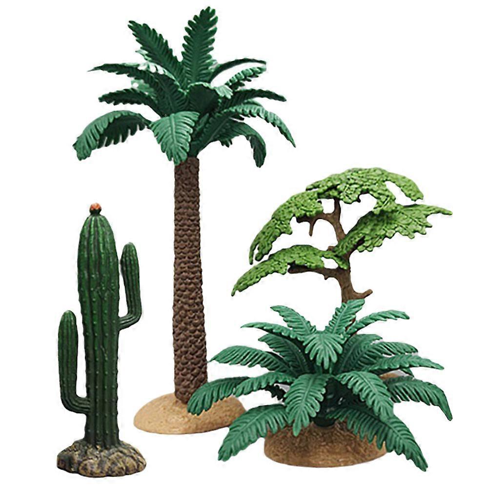 Simulation Plants Green Micro Plant Models for Decoration 4Pcs Pack