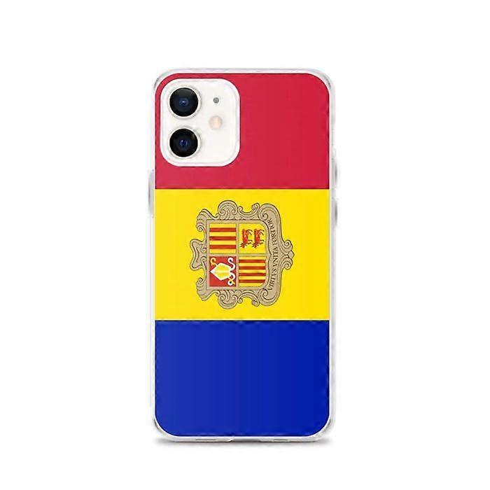 Phone Case – Andorra Flag – Compatible with iPhone 12 – Soft Case – Durable and Shockproof - Silicone - Pixelforma