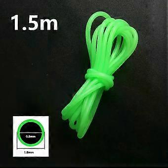 1/15m Fishing Night Luminous Tube Green Soft Silicone Fishing Sleeves Fishing Rig Hook Line Glow Pipe Light Tackle