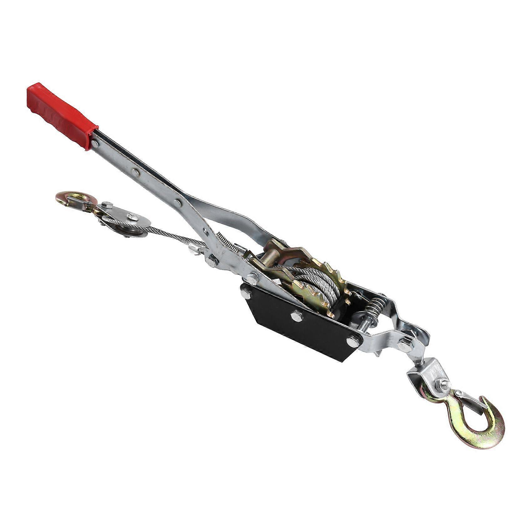 Wire Rope Hand Power Puller Tighten Tool Tightener Double Hook Lifting Tool Wire Power Puller Heavy Duty Power Puller 2T