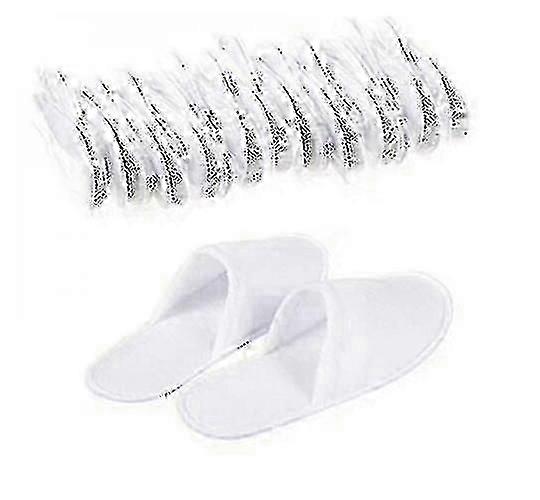 Bulk Hotel Slippers for Spa 20pcs Soft Lightweight Indoor Use