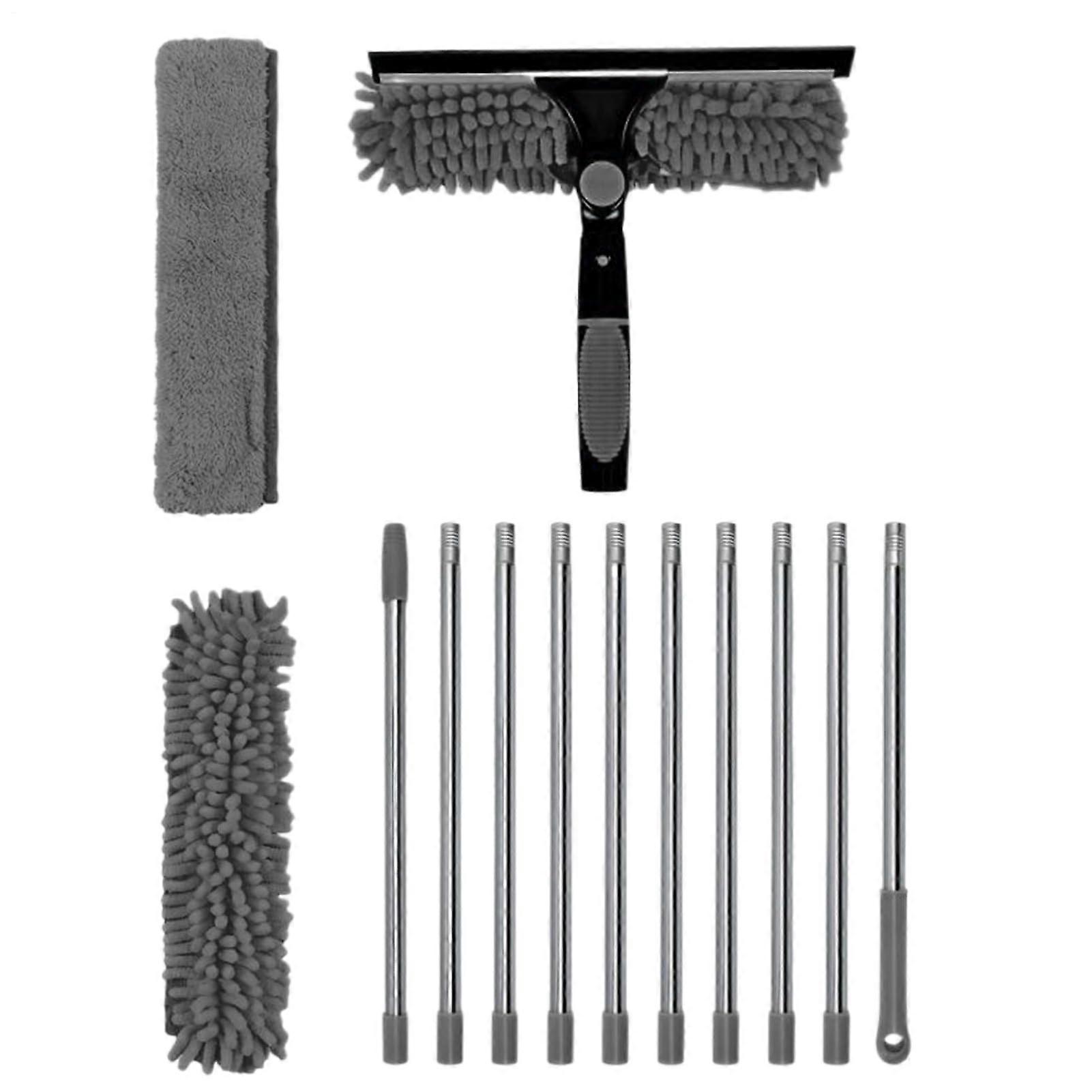 Extendable Long Handle Duster for  Ceilings with Washable Bendable Head and AntiSlip Grip