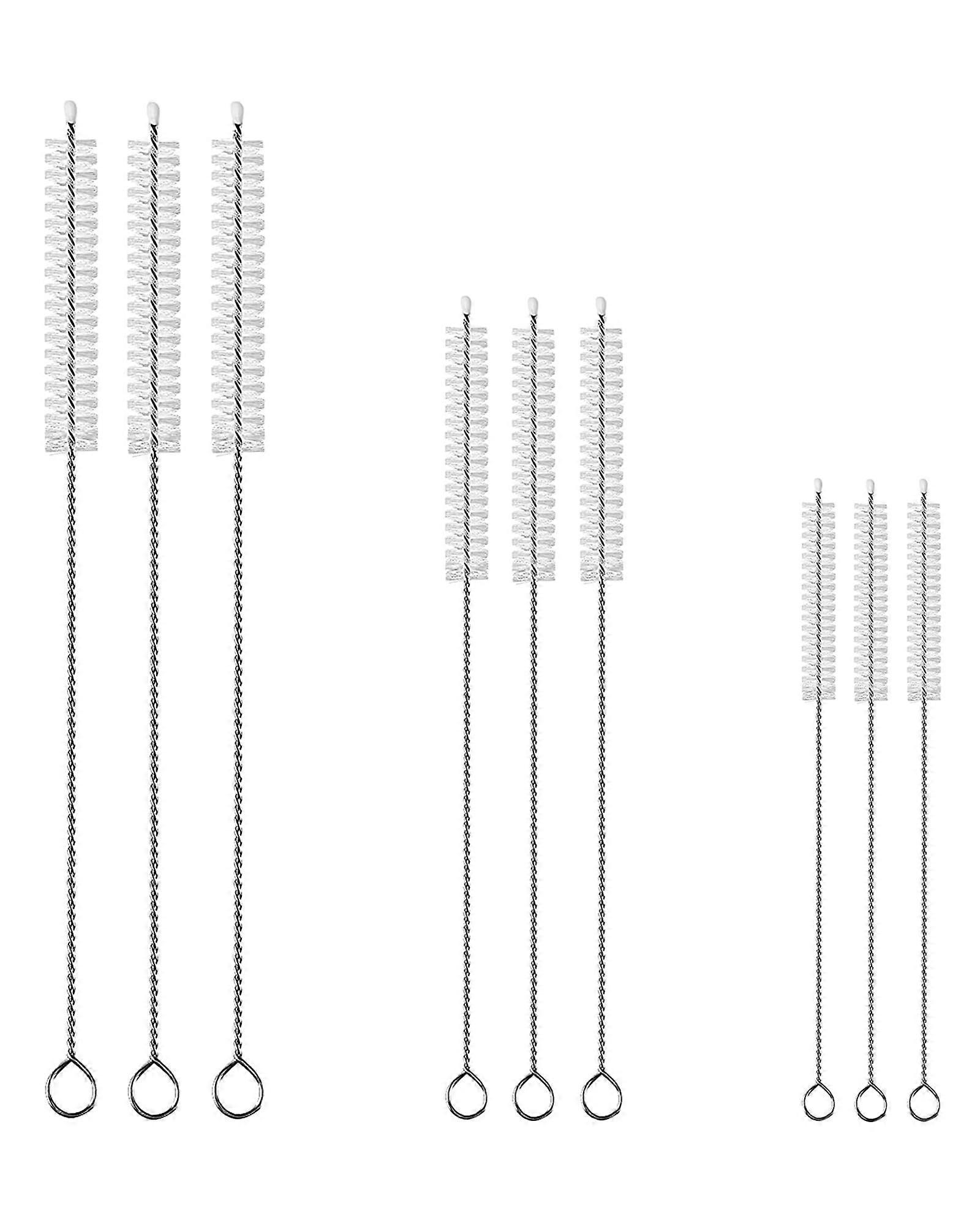 Straw Cleaning Brush Set 9 Pack MultiSize Extra Long RustResistant for Tumbler Cup Bottle