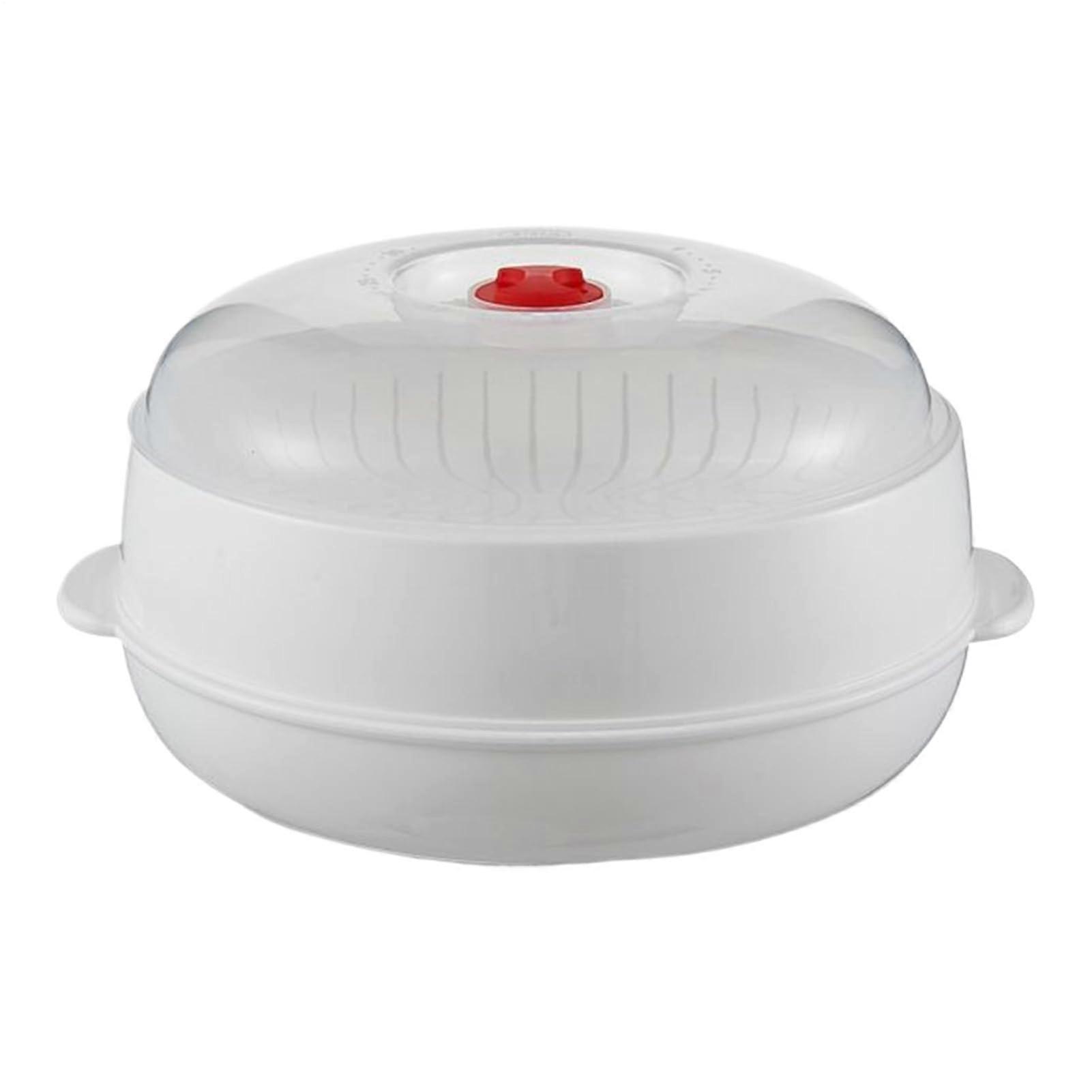 Microwave Steamer for Vegetables and Rice with Efficient Steam Circulation and Stackable Design