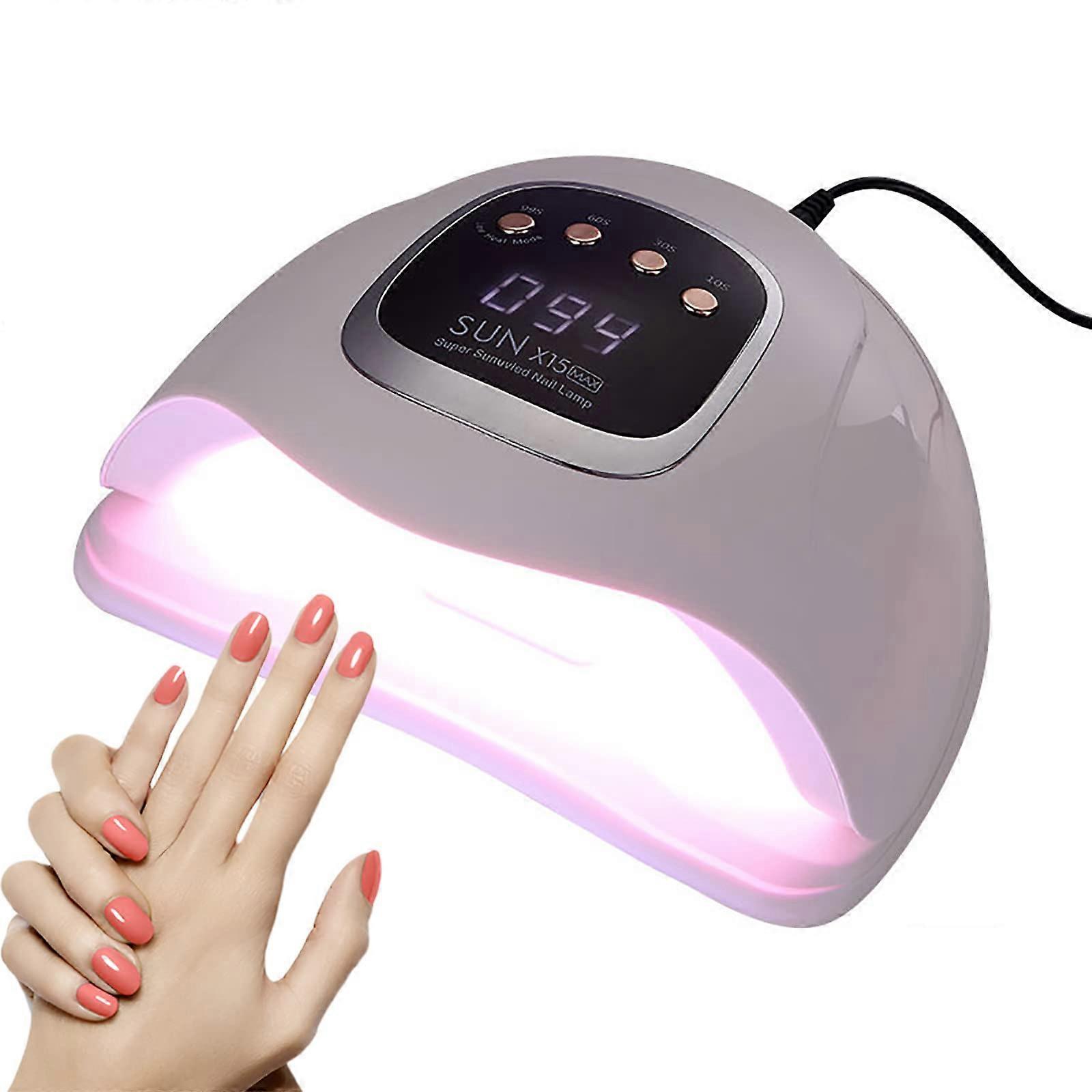 280W Professional UV LED Nail Lamp with Smart Sensor and 4 Timer Modes for Fast Gel Drying