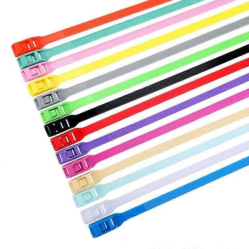 Cable Ties Nylon Zip Ties Light Green 8x350mm Double Lock Secure Grip 100 Pack for Event Setup