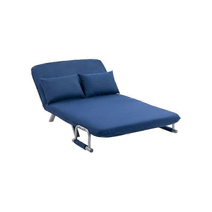 HOMCOM Two-Seater Click-Clack Sofa Bed - Dark Blue