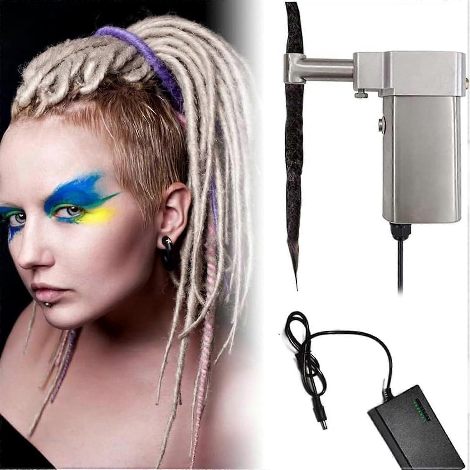 Speed Handheld Dreadlocks Machine with Triple Needle for Instant Loc Extensions 6mm Diameter