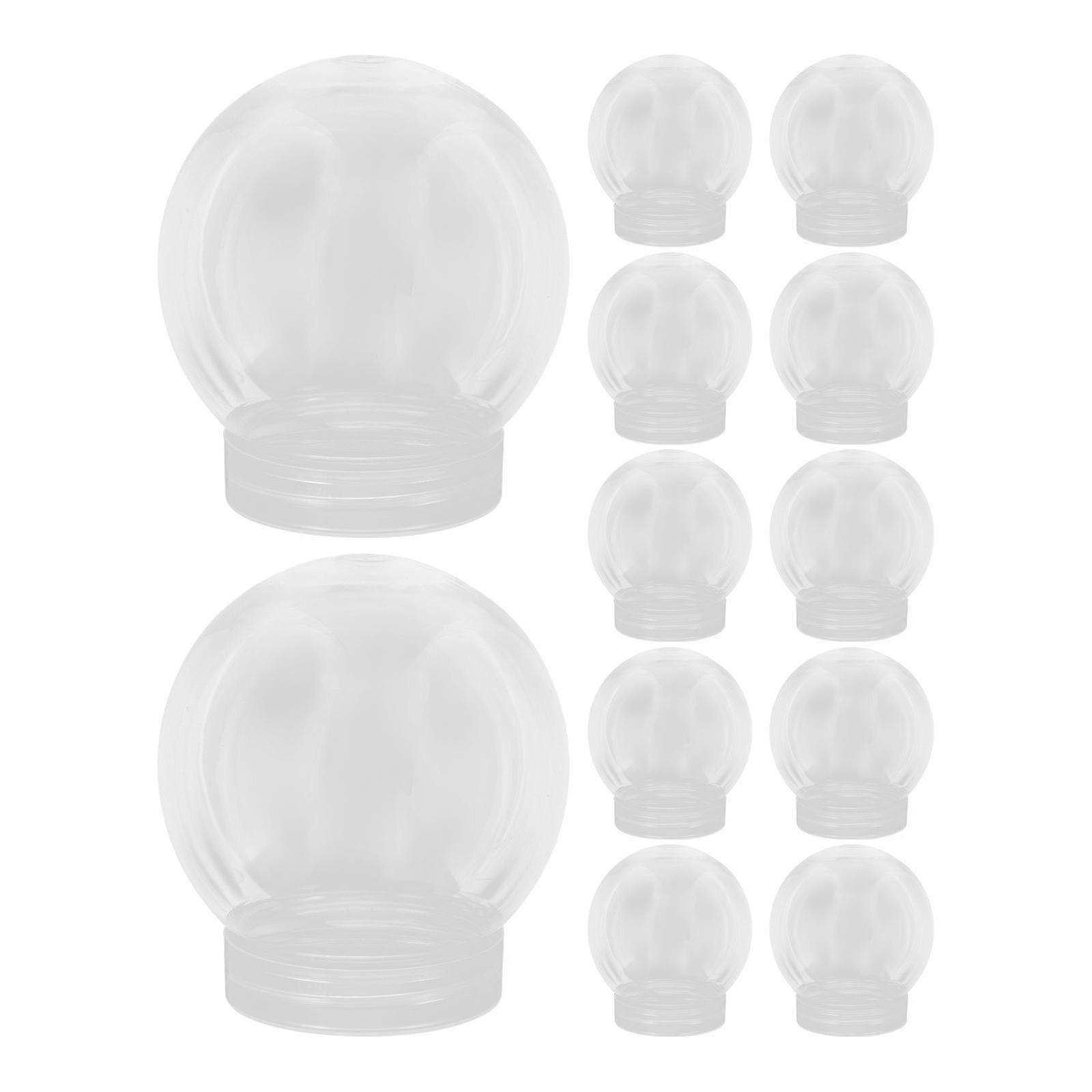 Candy Bottle Snow Globe with Cap for Storage 12Pcs Multi Plastic Globe