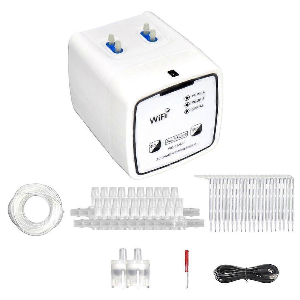 WIFI Intelligent Watering Device Double Pump Timed Automatic Drip Irrigation System APP Controller for Garden Flower