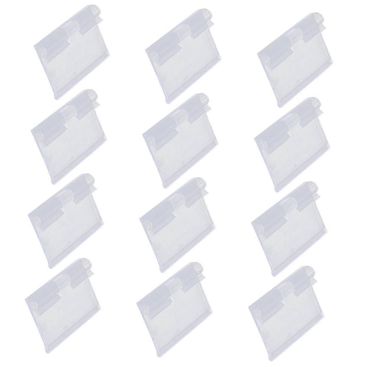 30pcs Transparent Shelf Labels  Tag Holders Durable Clear Display for Retail Shelves
