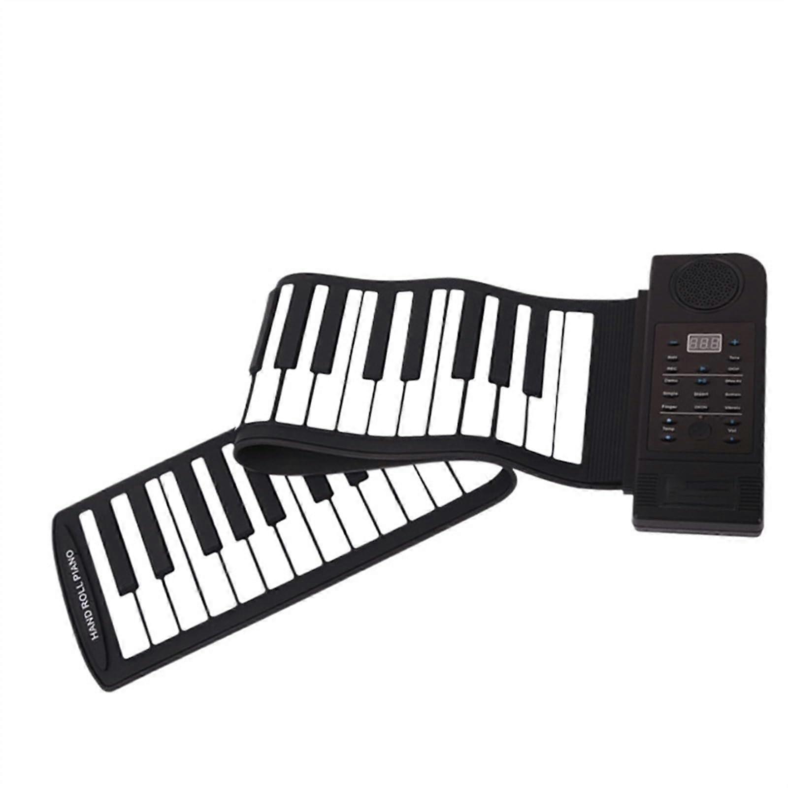 61 Key Roll Up Electronic Piano Keyboard with Real Piano Touch, MIDI Connection, Teaching Mode