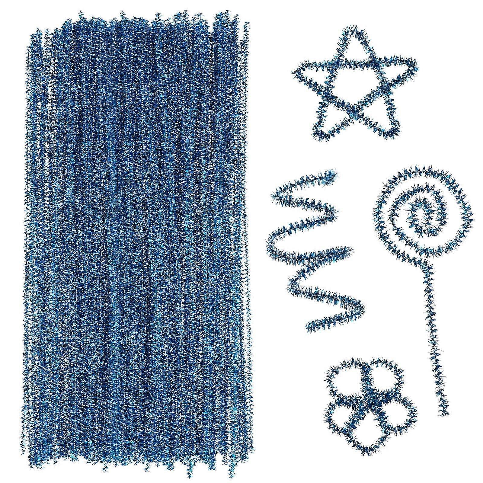 Glitter Sticks DIY Craft Material for Creative Projects 200Pcs Light Blue