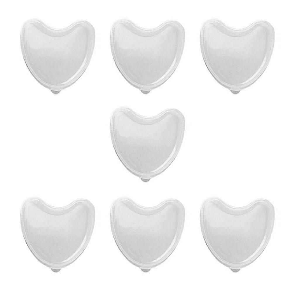 Case Household Retainer Case for Storage Use 7Pcs Heart-Shaped White