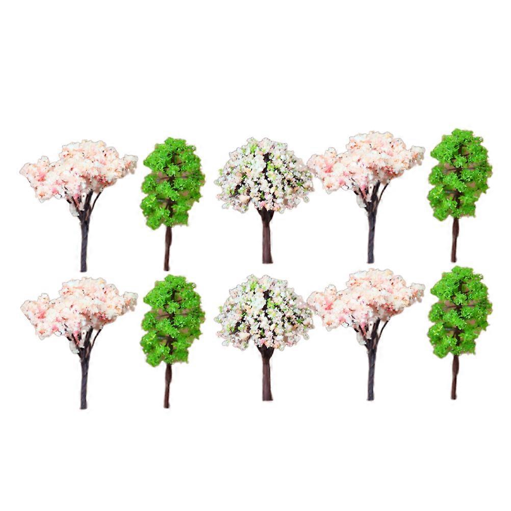 Miniature Model Resin Trees for Decoration 15Pcs Assorted Style
