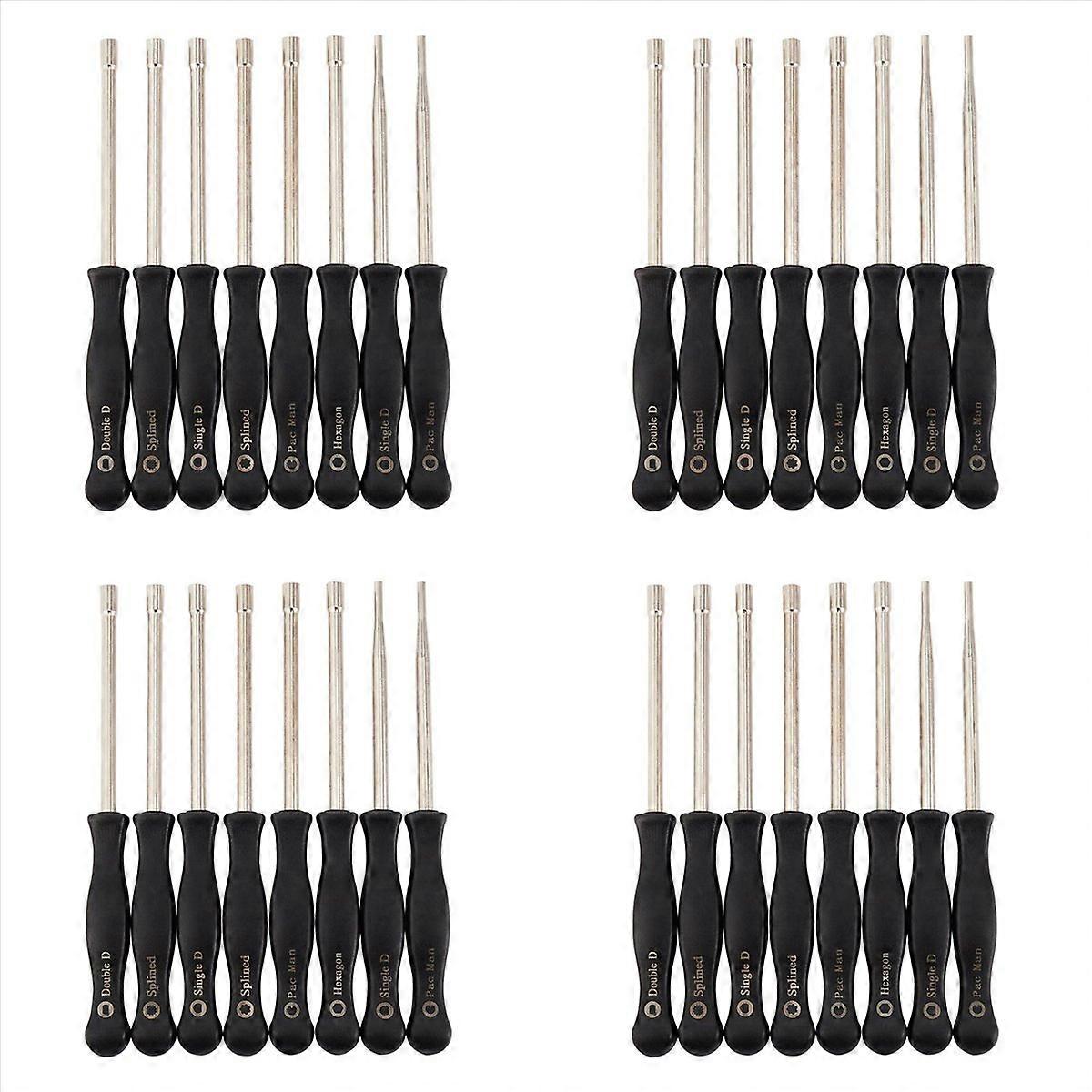 32 Pcs Screwdriver Carburetor Adjustment Tool Single D Double D Hexagon Hex Socket Kit Set