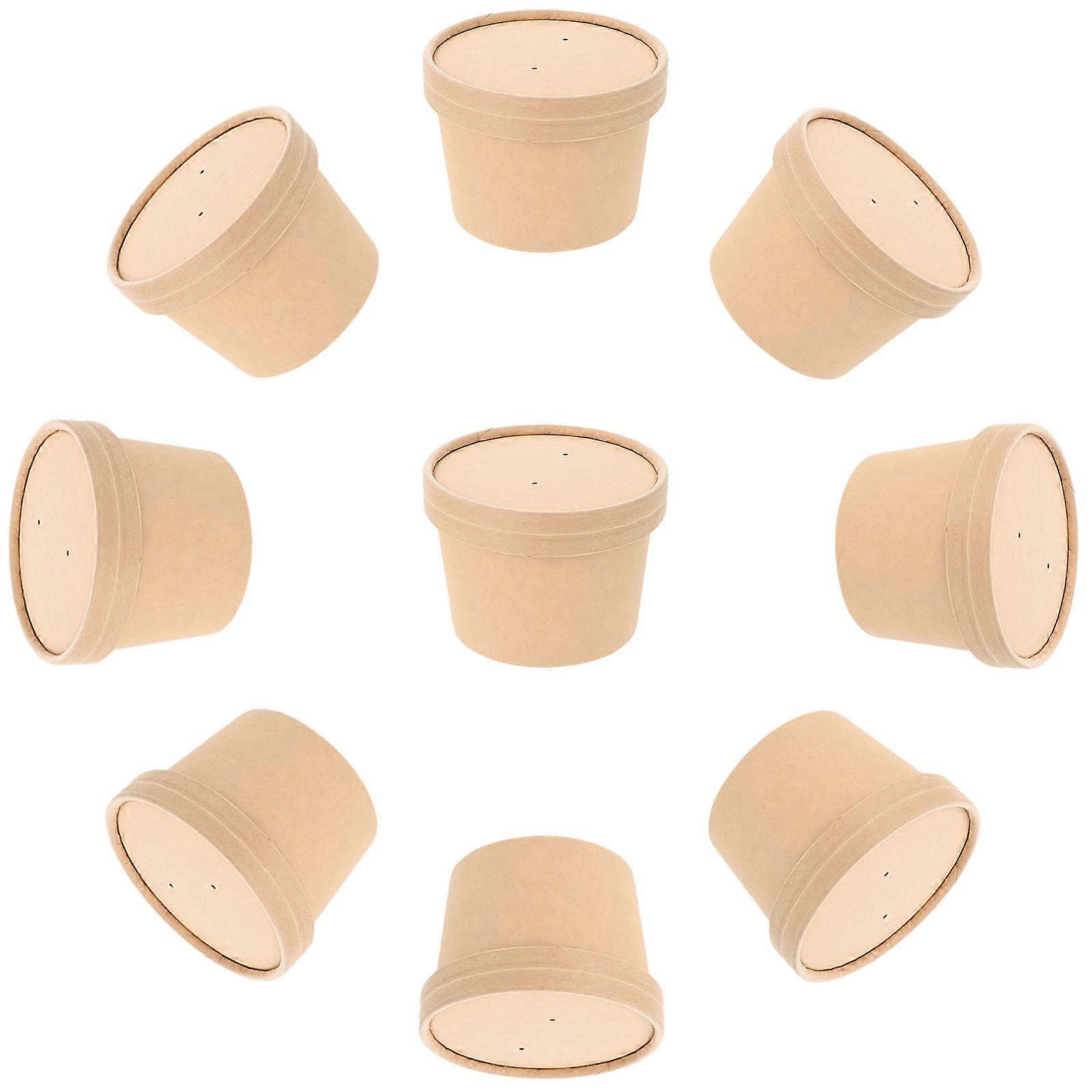 Glasspappersmugg för dessertservering, engångs, 10-set ingår
