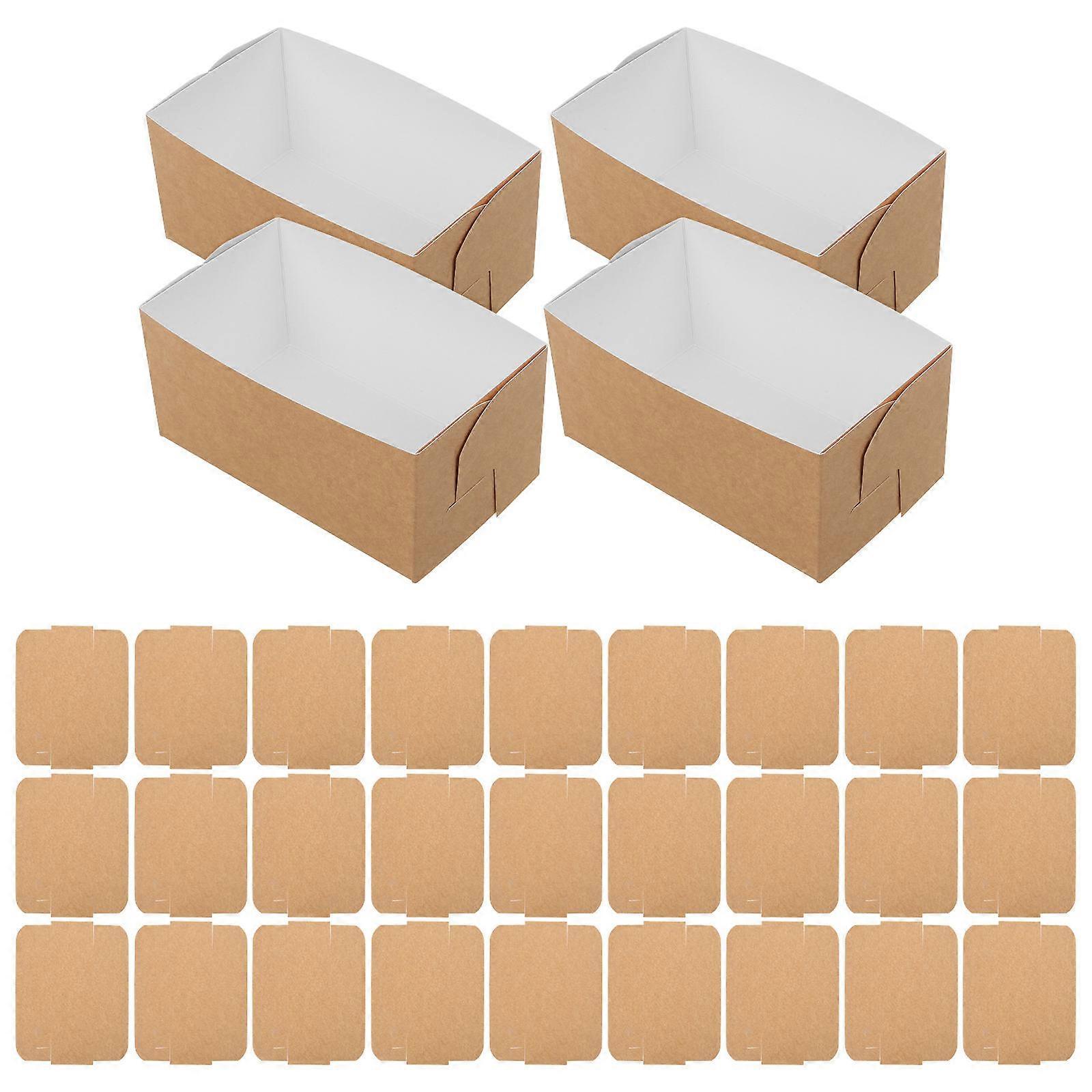 Breakfast Sandwich Boxes for Storage 50Pcs Compact Paper Packing Boxes