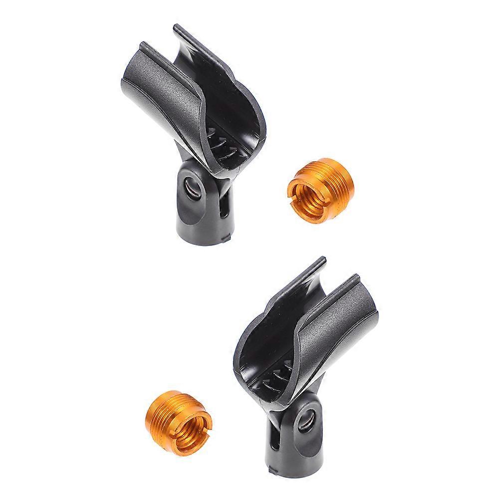 Adjustable Mic Support Mic Clip for Microphone 2Sets Black Desktop Stand