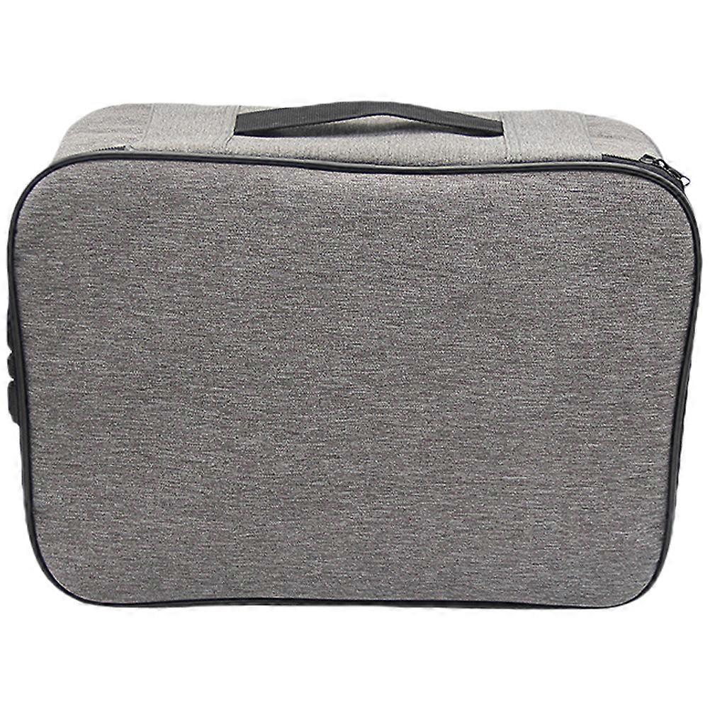 Document Lock Box Combination File Organizer for Storage Portable Grey
