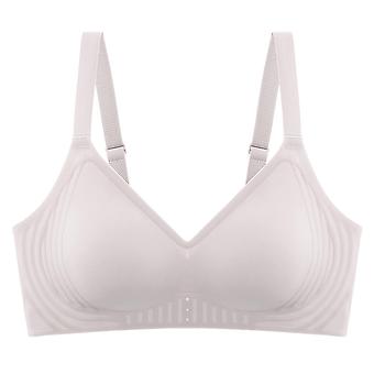 Damesbeha's zonder beugel, naadloze beha's voor dames, effen, comfortabele, ademende, naadloze, lichtgewicht beha's grijs XXL