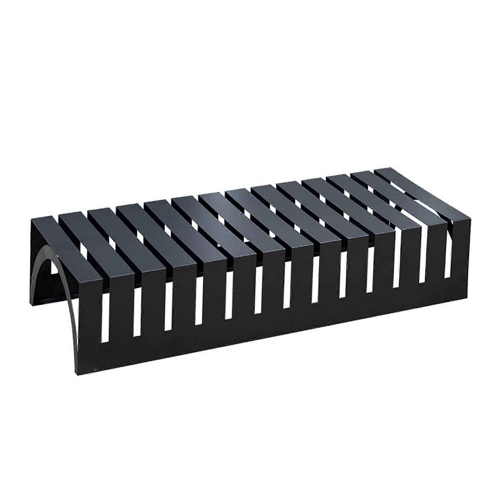 FloorStanding Tile Display Rack with 13 Slots, SpaceSaving Ceramic Stand for Tile Samples, Black