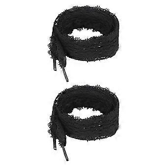 1 Pair Modern Lace Shoe Laces for Women and Girls Ballet Style Casual Shoes Sneakers Decorative Shoelaces Shoestrings White -NBB