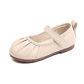 Girls Mary Jane Shoes Dress Shoes Toddler Girl School Shoes for Girls Dress Mary Jane Party Wedding Princess Shoes Beige 6-7 Years