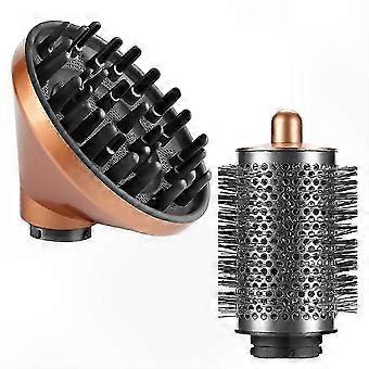 Volumizing Brush and Diffuser Attachment for Hair Styling Tools