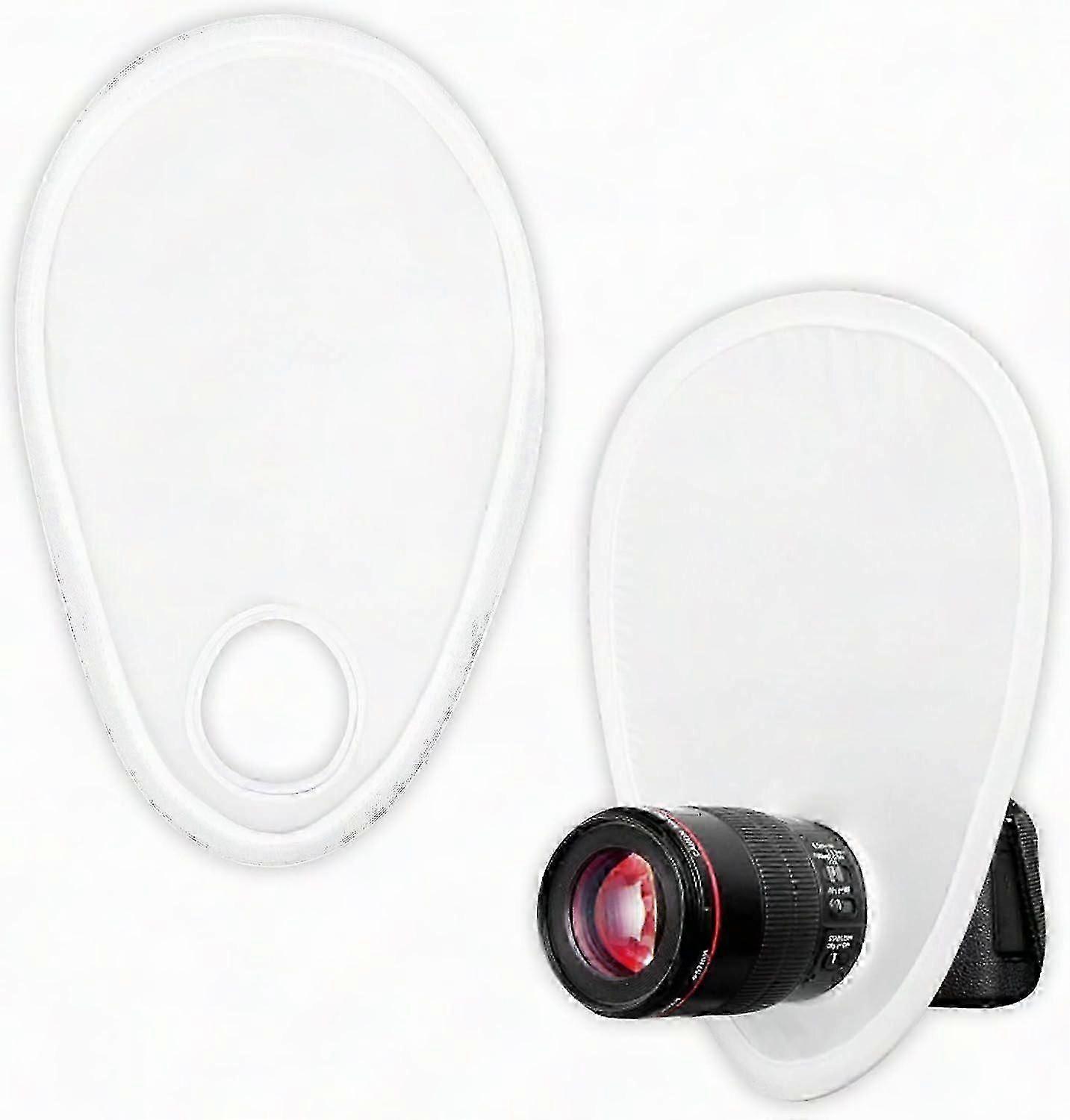 2 Pcs Portable Flash Diffuser for Portrait & Close-up Photography, Foldable Soft Light Diffuser