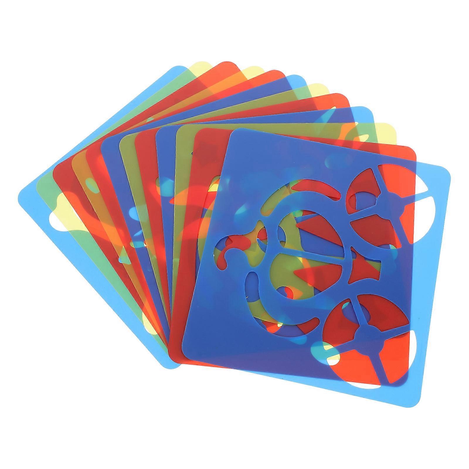 Drawing Stencils Plastic Template for Painting with 12Pcs Assorted