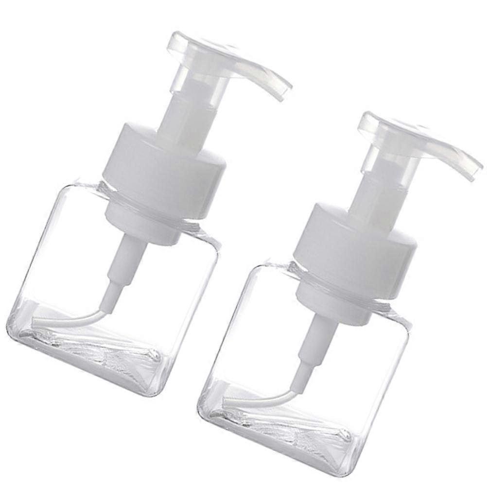 Bubble Maker Pump Bottle for Storage Use 2Pcs White Makeup Press Containers