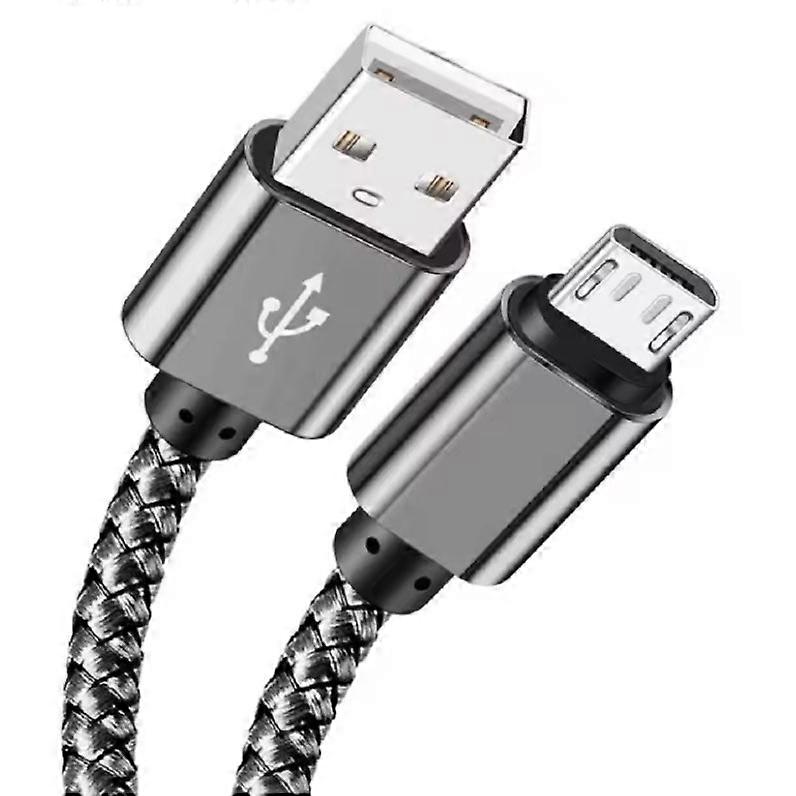 Charger Cable For Samsung Phones & Tablets (silver), Type B (micro Usb) - 2m