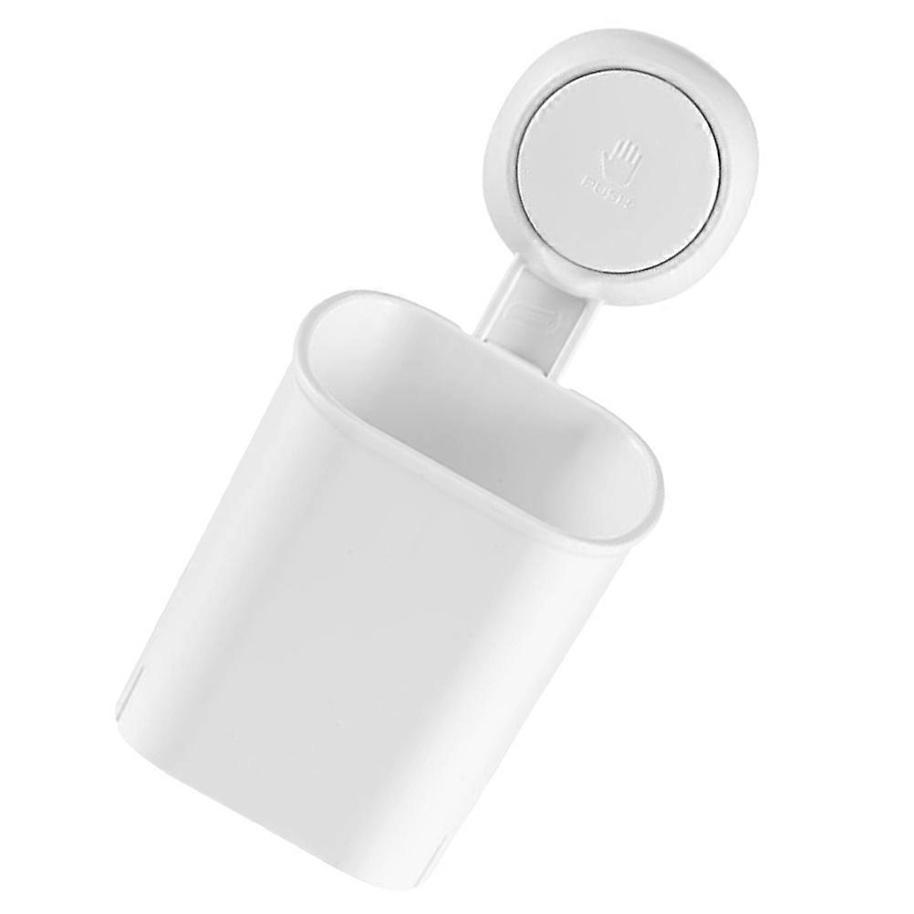 Wall Mounted Suction Cup Toothbrush Holder for Bathroom
