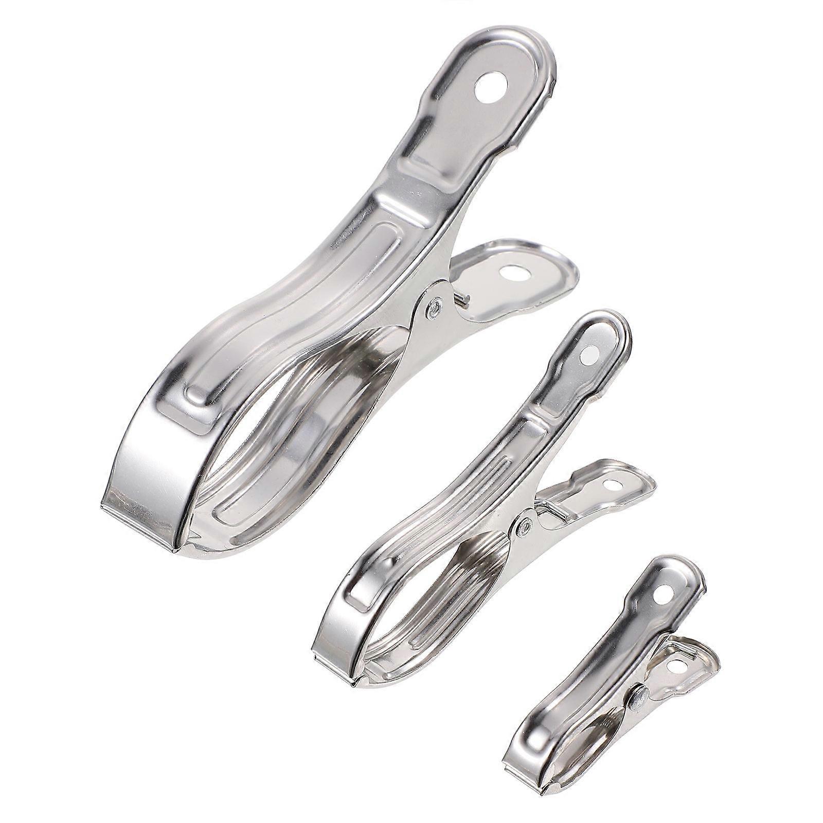 Stainless Steel Clips Multi-Function Sealing Clamp Clothes Fixing 30Pcs