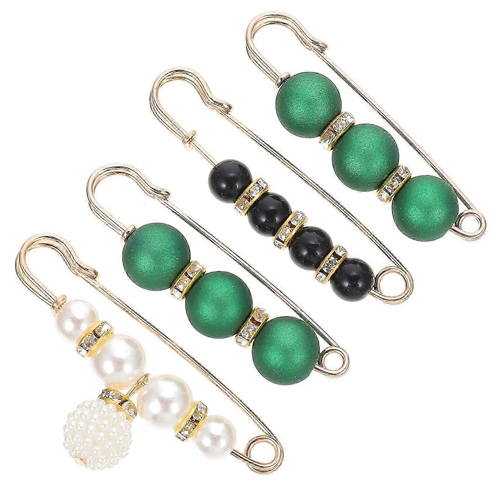 Women's Multi-Function Pearl Brooches, 4Pcs Set