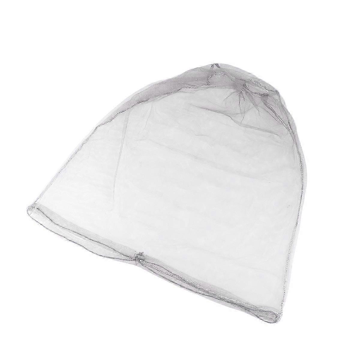 Flexible Mosquito Insect Hat for Camping with Light Grey Cap