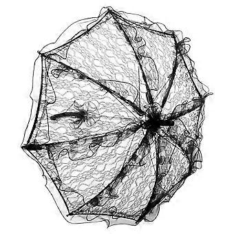 Bridal Lace Umbrella for Photography Prop with 1Pcs Lace Parasol Black