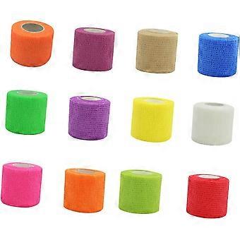 Pacote com 12 bandagens autoadesivas para animais de estimação, adequadas para cães e gatos, elásticas.