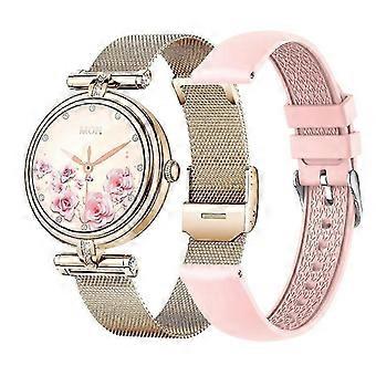 AK62 Damski smartwatch, 1,09-calowy IPS, połączenia Bluetooth, kolor różowy – Diamond Design & Wellness