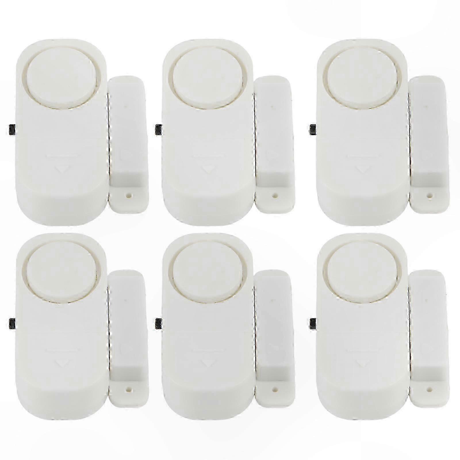 6-Pack Wireless Door and Window Alarm System with Magnetic Sensor compatible with Home Security Entry Protector