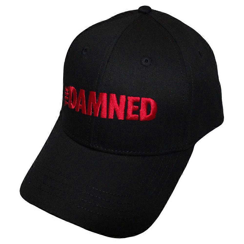 The Damned Red Text Band Logo Baseball Cap
