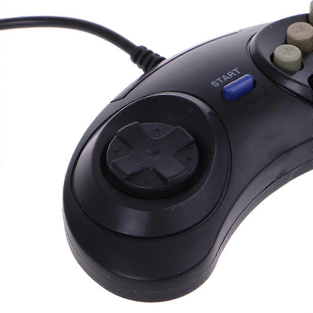 6 Button Wired Controller Pad Gamepad For Mega Drive Megadrive Sega MD Genesis