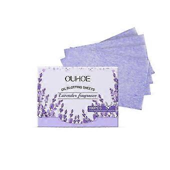 Ouhoe Bright Lavender Oil-Absorbing Sheets Face Reduces Oily Light Keep Refreshing Face At All Times Comfortable Skin Care
