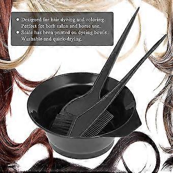 Hair dye tool 3-piece set: hair dye bowl + double-headed brush + highlight brush