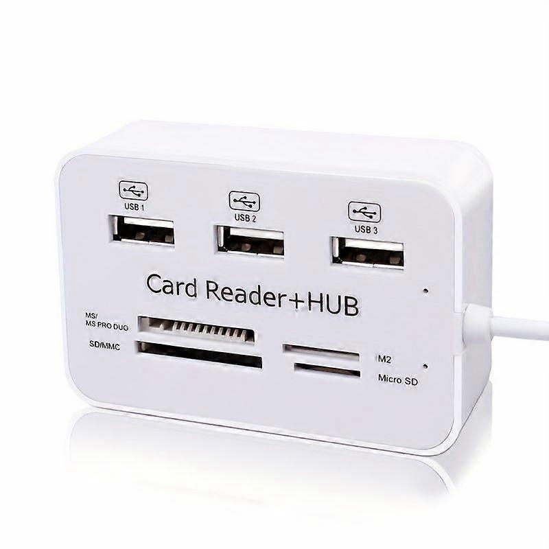 Microdrive 7-In-1 Usb Card Reader Hub - Compatible With Micro Sd, Sd Cards & Flash Drives