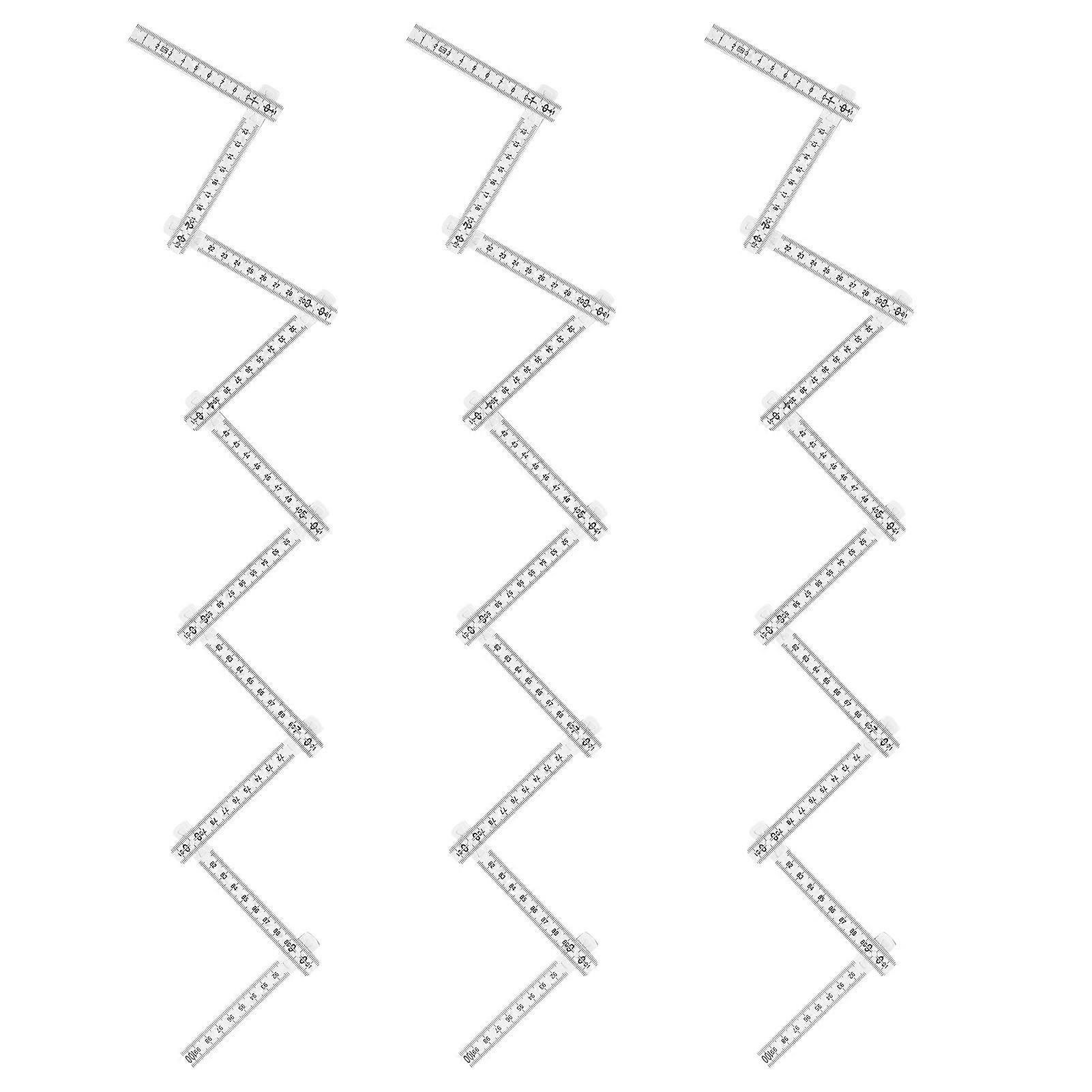 3Pcs Folding Ruler DIY Multi Angle Ruler Linear Measurement compatible Carpentry Tile Laying