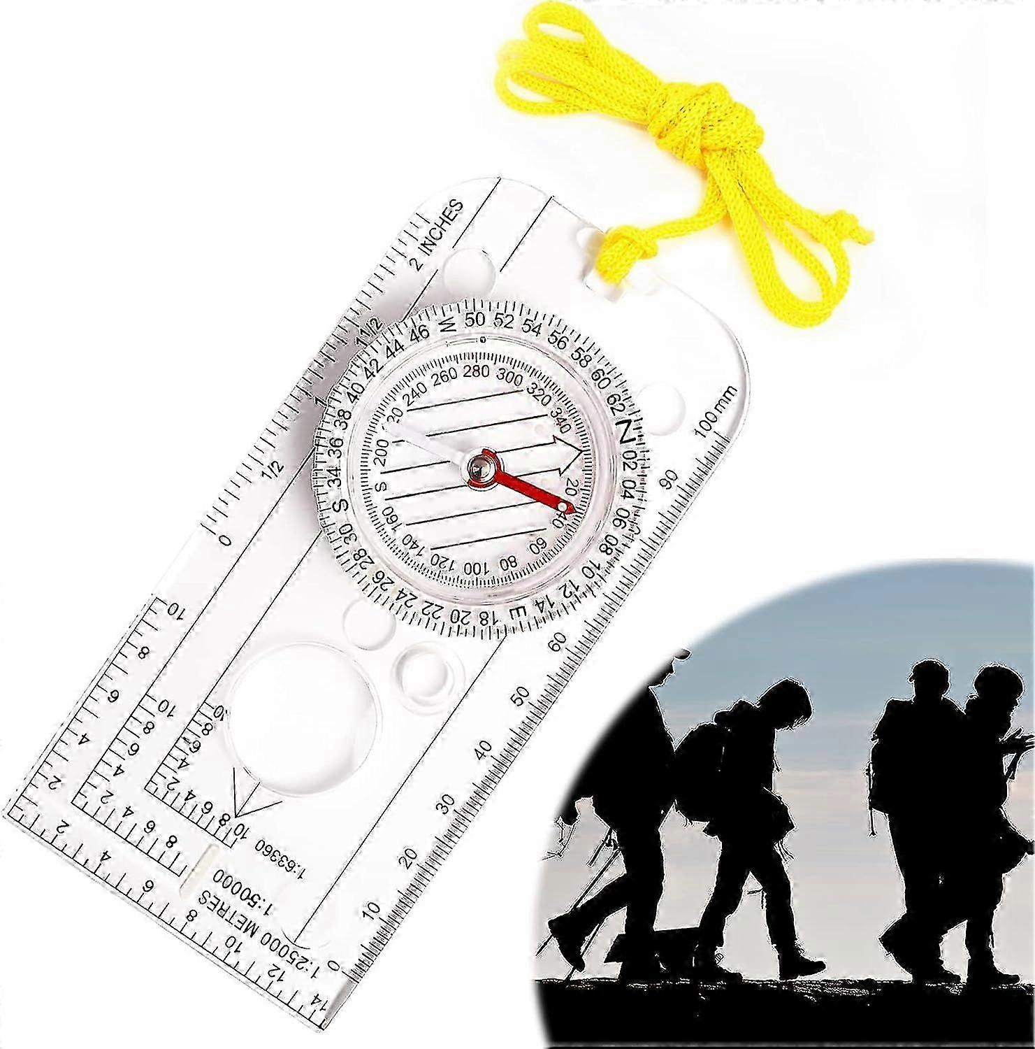 Navigation Compass, Orienteering Compass Portable Walking Compass Adjustable Declination Explorer Compass Waterproof Navigation Compass
